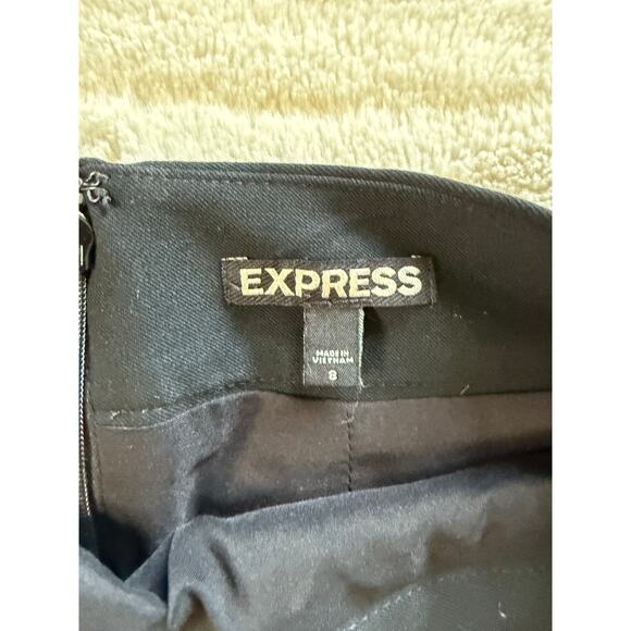 Express Black Pencil Skirt Pockets Size 8 - Picture 3 of 5